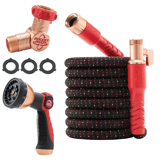 Pocket Hose Ballistic fifty-foot hose, red, product view 1