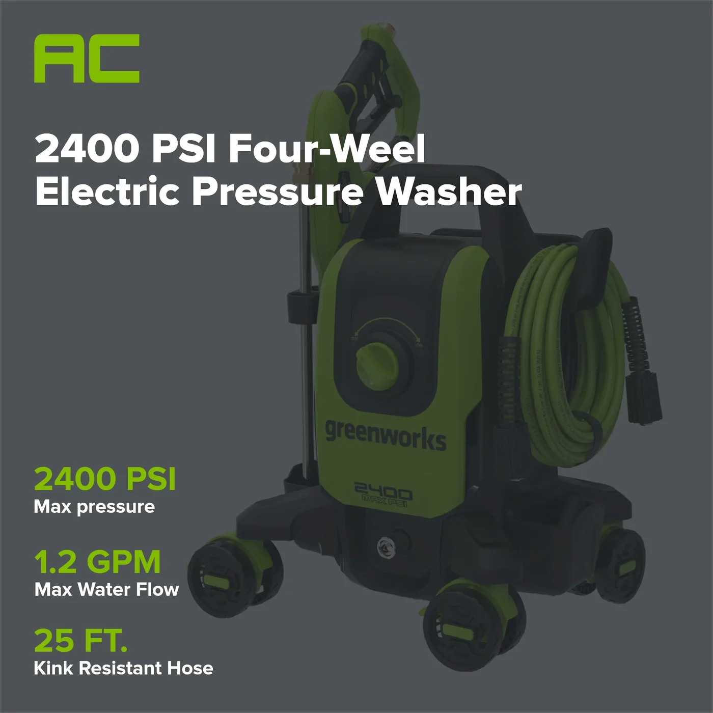 Greenworks GPW2400 pressure washer, manufacturer gallery view 2
