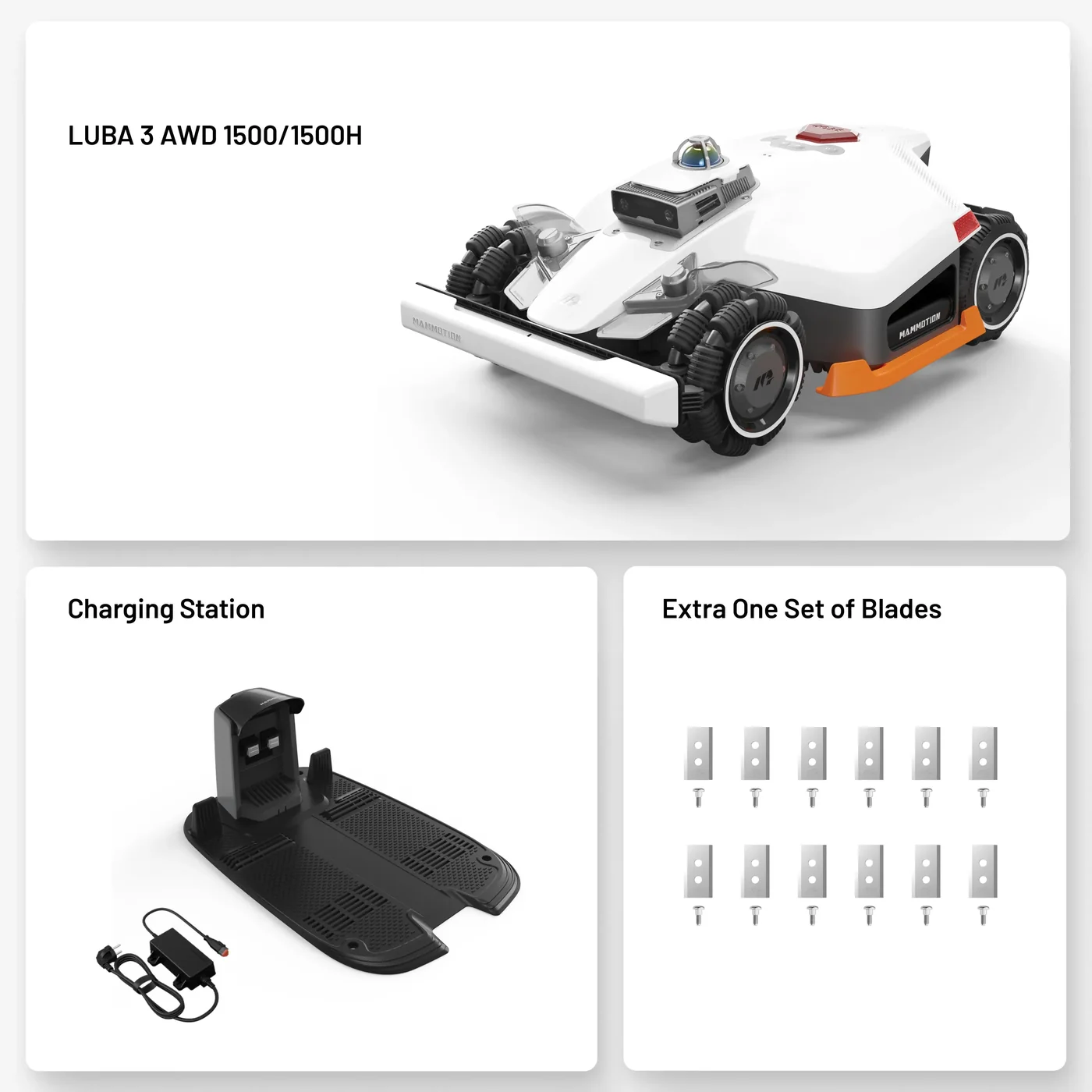 Mammotion LUBA 3 AWD 3000 robotic mower bundle, product gallery view 7