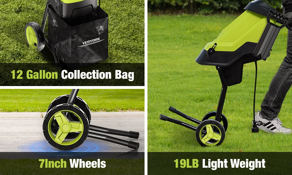 Yeryork 15-amp electric wood chipper, product gallery view 5